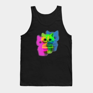 Risograph Cupcake Kitten Tank Top